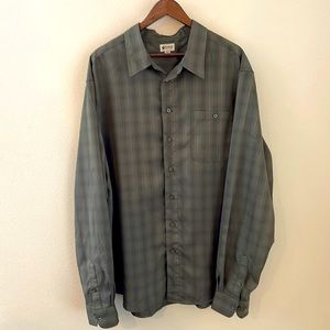 Haggar Clothing Green Dress Button Up Shirt 3XLT